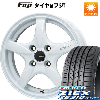 【新品国産車用4穴100】 夏タイヤ ホイール4本セット 195/65R15 ファルケン ジークス ZE310R エコラン(限定) レアマイスター CS-V(ホワイト) 6J 15インチ(送料無料)