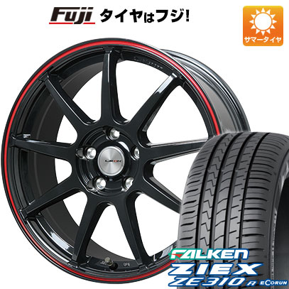 【新品国産車用5穴114.3】 夏タイヤ ホイール4本セット 225/45R18 ファルケン ジークス ZE310R エコラン(限定) レアマイスター LMスポーツ LM-QR グロスブラック/レッドライン 8J 18インチ(送料無料)｜フジ スペシャルセレクション