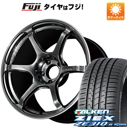 【新品国産車用5穴114.3】 夏タイヤ ホイール4本セット 225/40R18 ファルケン ジークス ZE310R エコラン(限定) ヨコハマ アドバンレーシング RG-4 8.5J 18インチ(送料無料)