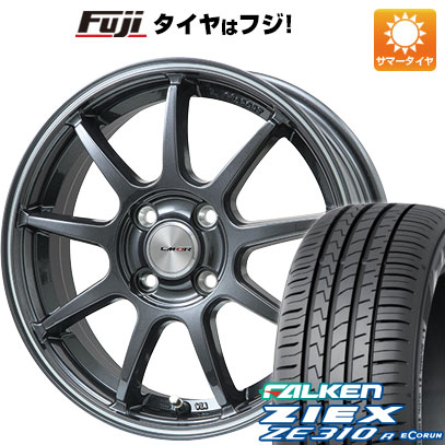 【新品国産車用4穴100】 夏タイヤ ホイール4本セット 185/60R15 ファルケン ジークス ZE310R エコラン(限定) レアマイスター LMスポーツ LM-QR ガンメタ/ラインポリッシュ 6J 15インチ(送料無料)｜フジ スペシャルセレクション
