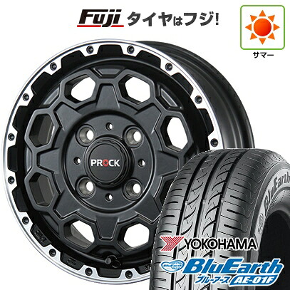 【新品国産車用4穴100】 夏タイヤ ホイール4本セット 175/70R14 ヨコハマ ブルーアース AE-01F ブレスト バーンズテック プロックストリーム 5J 14インチ(送料無料)|フジ スペシャルセレクション
