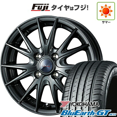 【新品国産車用4穴100】 夏タイヤ ホイール4本セット 185/65R14 ヨコハマ ブルーアース GT AE51 WEDS ウェッズ ヴェルバ スポルトII 5.5J 14インチ(送料無料)