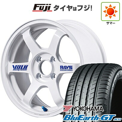 【新品国産車用4穴100】 夏タイヤ ホイール4本セット 185/55R15 ヨコハマ ブルーアース GT AE51 RAYS レイズ ボルクレーシング TE37 ソニック 30th ステッカーVer 6J 15インチ(送料無料)