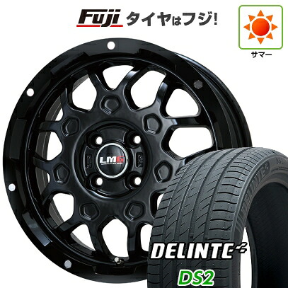 【新品 軽自動車】エブリイワゴン 夏タイヤ ホイール4本セット 165/60R14 デリンテ DS2(限定) レアマイスター LMG MS-9W グロスブラック 4.5J 14インチ(送料無料)