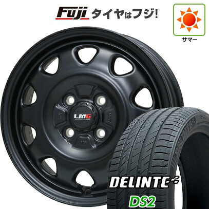 【新品国産車用4穴100】 夏タイヤ ホイール4本セット 175/70R14 デリンテ DS2(限定) レアマイスター LMG OFF-STYLE(マットブラック) 5J 14インチ(送料無料)