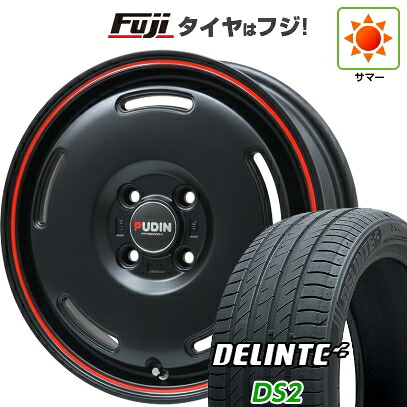 【新品 軽自動車】エブリイワゴン 夏タイヤ ホイール4本セット 165/60R14 デリンテ DS2(限定) プレミックス プディン(マットブラック/レッドライン) 4.5J 14インチ(送料無料)