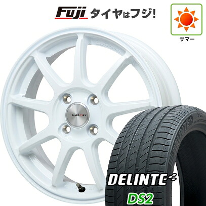 【新品国産車用4穴100】 夏タイヤ ホイール4本セット 195/65R15 デリンテ DS2(限定) レアマイスター LMスポーツ LM-QR ホワイト 6J 15インチ(送料無料)|フジ スペシャルセレクション