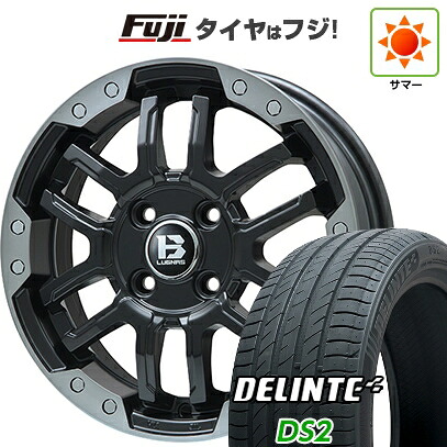 【新品 軽自動車】エブリイワゴン 夏タイヤ ホイール4本セット 165/60R14 デリンテ DS2(限定) ビッグウエイ B-LUGNAS FRD(マットブラック/ブラッククリアリム) 4.5J 14インチ(送料無料)