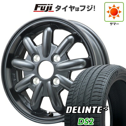 【新品 軽自動車】N-BOX タント スペーシア 夏タイヤ ホイール4本セット 155/65R14 デリンテ DS2(限定) ブランドルライン ストレンジャーKST-9改 ブラック 4.5J 14インチ(送料無料)