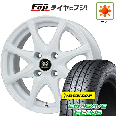 【新品 軽自動車】ソリオ ハスラー 夏タイヤ ホイール4本セット 165/70R14 ダンロップ エナセーブ EC205 プレミックス アマルフィV Jr(ホワイト) 4.5J 14インチ(送料無料)