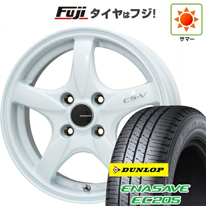 【新品 軽自動車】タフト ソリオ 夏タイヤ ホイール4本セット 165/65R15 ダンロップ エナセーブ EC205 レアマイスター CS-V(ホワイト) 5J 15インチ(送料無料)|フジ スペシャルセレクション