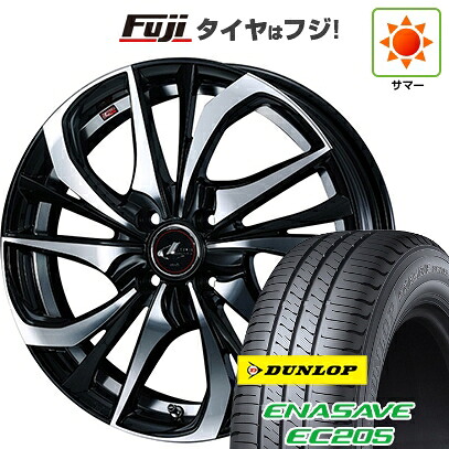 【新品国産車用4穴100】 夏タイヤ ホイール4本セット 185/60R16 ダンロップ エナセーブ EC205 WEDS ウェッズ レオニス TE 6J 16インチ(送料無料)