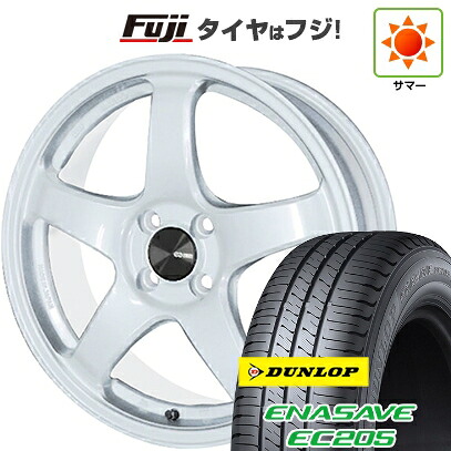 【新品国産車用4穴100】 夏タイヤ ホイール4本セット 185/60R16 ダンロップ エナセーブ EC205 ENKEI エンケイ PerformanceLine PF05 6.5J 16インチ(送料無料)|フジ スペシャルセレクション