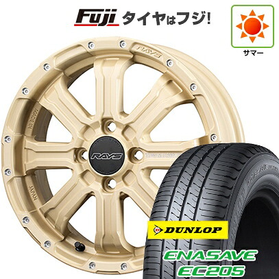 【新品 軽自動車】タフト ソリオ 夏タイヤ ホイール4本セット 165/65R15 ダンロップ エナセーブ EC205 RAYS レイズ デイトナ FDX-K コレクション 5J 15インチ(送料無料)