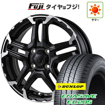 【新品国産車用4穴100】 夏タイヤ ホイール4本セット 185/55R15 ダンロップ エナセーブ EC205 モンツァ JPスタイル MJ-T 5.5J 15インチ(送料無料)
