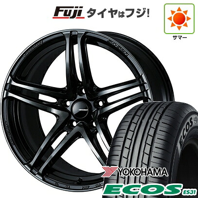 【新品 軽自動車】N-BOX タント スペーシア 夏タイヤ ホイール4本セット 165/55R15 ヨコハマ エコス ES31 WEDS ウェッズスポーツ SA-52R 5J 15インチ(送料無料)