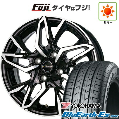 【新品国産車用4穴100】 夏タイヤ ホイール4本セット 185/65R14 86 H ヨコハマ ブルーアース ES32 ホットスタッフ クロノス CH-112 5J 14インチ(送料無料)|フジ スペシャルセレクション