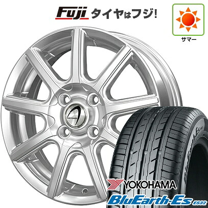 【新品国産車用4穴100】 夏タイヤ ホイール4本セット 185/65R14 86 H ヨコハマ ブルーアース ES32 テクノピア アルテミス NS9 5.5J 14インチ(送料無料)