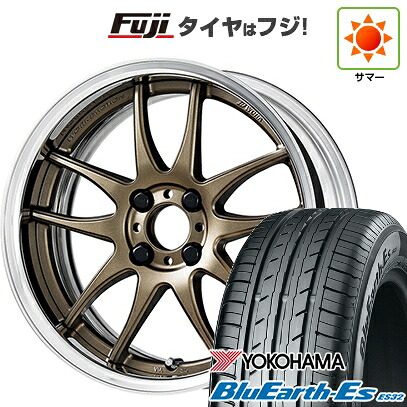 【新品国産車用4穴100】 夏タイヤ ホイール4本セット 185/55R16 ヨコハマ ブルーアース ES32 WORK ワーク エモーション CR 2P 6J 16インチ(送料無料)|フジ スペシャルセレクション