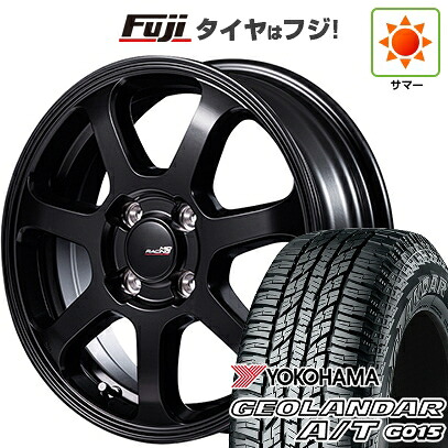 【新品 軽自動車】N-BOX タント スペーシア 夏タイヤ ホイール4本セット 165/55R15 ヨコハマ ジオランダー A/T G015 RBL MID WHEELS MID RACING R07 タイプS 5J 15インチ(送料無料)