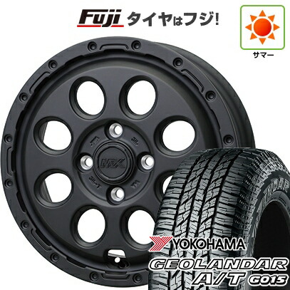【新品 軽自動車】N-BOX タント スペーシア 夏タイヤ ホイール4本セット 165/55R15 ヨコハマ ジオランダー A/T G015 RBL ホットスタッフ マッドクロス リーコン 4.5J 15インチ(送料無料)|フジ スペシャルセレクション