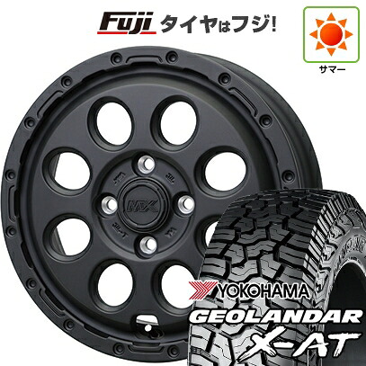 【新品 軽自動車】軽トラ 夏タイヤ ホイール4本セット 145R14 85/83Q ヨコハマ ジオランダー X-AT G016 RBL ホットスタッフ マッドクロス リーコン 4.5J 14インチ(送料無料)