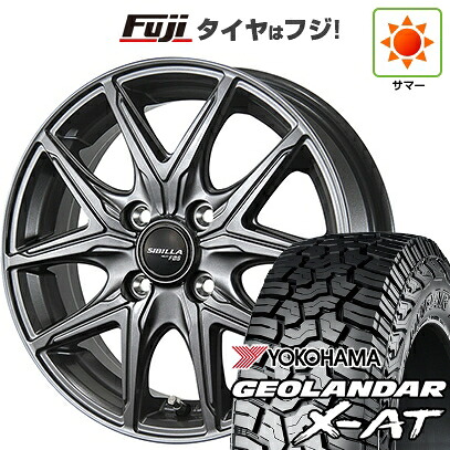 【新品 軽自動車】N-BOX タント スペーシア 夏タイヤ ホイール4本セット 155/65R14 ヨコハマ ジオランダー X-AT G016 RBL トピー シビラ NEXT F05【限定】 4.5J 14インチ(送料無料)