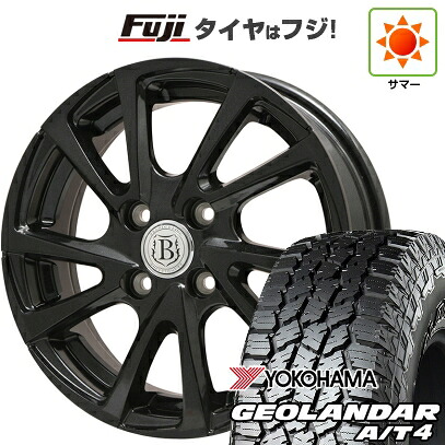 【新品 軽自動車】タフト ソリオ 夏タイヤ ホイール4本セット 165/65R15 ヨコハマ ジオランダー A/T4 G018 RBL ブランドルライン ボレアノ10 パールブラック 4.5J 15インチ(送料無料)