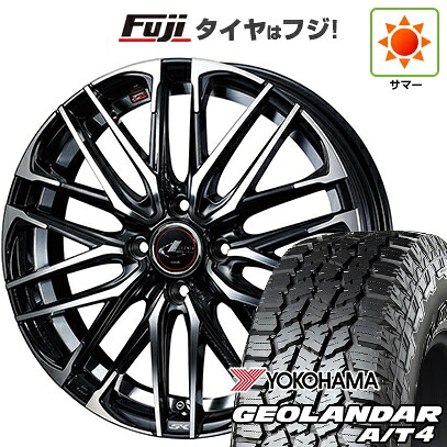 【新品 軽自動車】N-BOX タント スペーシア 夏タイヤ ホイール4本セット 155/65R14 ヨコハマ ジオランダー A/T4 G018 RBL WEDS ウェッズ レオニス SK 4.5J 14インチ(送料無料)｜フジ スペシャルセレクション 61,050円