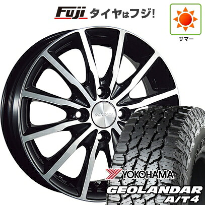 【新品 軽自動車】タフト ソリオ 夏タイヤ ホイール4本セット 165/65R15 ヨコハマ ジオランダー A/T4 G018 RBL ブリヂストン バルミナ A12 4.5J 15インチ(送料無料)|フジ スペシャルセレクション