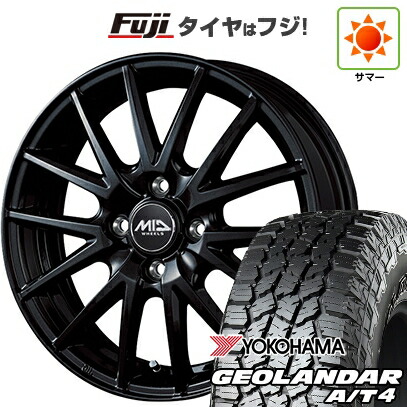【新品 軽自動車】タフト ソリオ 夏タイヤ ホイール4本セット 165/65R15 ヨコハマ ジオランダー A/T4 G018 RBL MID WHEELS SQ27 4.5J 15インチ(送料無料)