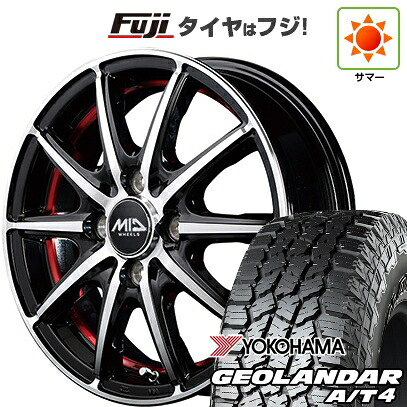 【新品 軽自動車】タフト ソリオ 夏タイヤ ホイール4本セット 165/65R15 ヨコハマ ジオランダー A/T4 G018 RBL MID WHEELS SX-2 4.5J 15インチ(送料無料)