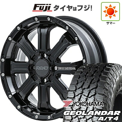 【新品 軽自動車】タフト ソリオ 夏タイヤ ホイール4本セット 165/65R15 ヨコハマ ジオランダー A/T4 G018 RBL RAYS レイズ デイトナ FDX-K 5J 15インチ(送料無料)