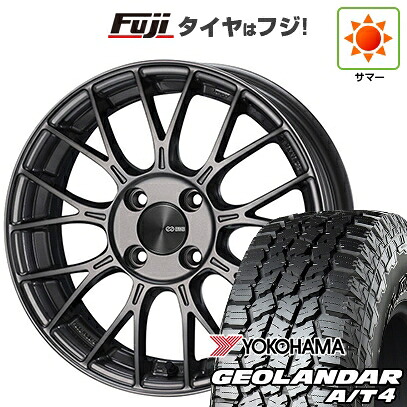 【新品 軽自動車】ハスラー デリカミニ(4WD) 夏タイヤ ホイール4本セット 165/60R15 ヨコハマ ジオランダー A/T4 G018 RBL ENKEI エンケイ PerformanceLine PFM1 5J 15インチ(送料無料)