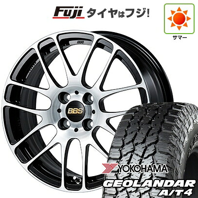 【新品 軽自動車】タフト ソリオ 夏タイヤ ホイール4本セット 165/65R15 ヨコハマ ジオランダー A/T4 G018 RBL BBS JAPAN RE-L2 ブラックダイヤカット 5J 15インチ(送料無料)