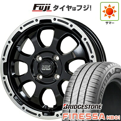 【新品 軽自動車】N-BOX タント スペーシア 夏タイヤ ホイール4本セット 165/55R15 ブリヂストン フィネッサ HB01 ホットスタッフ マッドクロス グレイス 4.5J 15インチ(送料無料)|フジ スペシャルセレクション