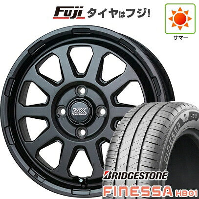 【新品 軽自動車】N-BOX タント スペーシア 夏タイヤ ホイール4本セット 165/55R15 ブリヂストン フィネッサ HB01 ホットスタッフ マッドクロス レンジャー 4.5J 15インチ(送料無料)