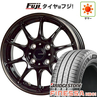 【新品 軽自動車】N-BOX タント スペーシア 夏タイヤ ホイール4本セット 165/55R15 ブリヂストン フィネッサ HB01 ホットスタッフ ジースピード P-07 4.5J 15インチ(送料無料)