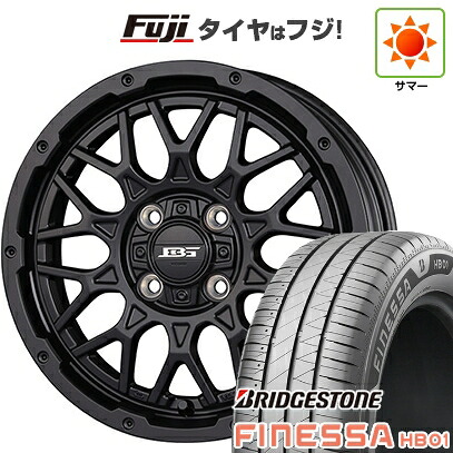 【新品 軽自動車】N-BOX タント スペーシア 夏タイヤ ホイール4本セット 165/55R15 ブリヂストン フィネッサ HB01 コーセイ ボトムガルシア シャドウバーツ 4.5J 15インチ(送料無料)