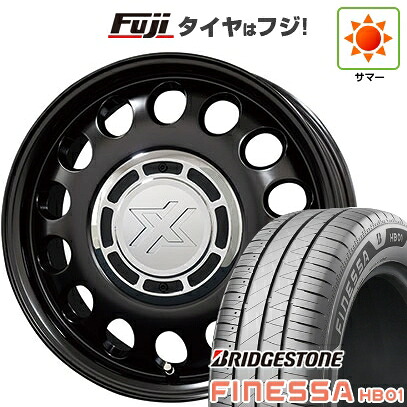 【新品 軽自動車】N-BOX タント スペーシア 夏タイヤ ホイール4本セット 165/55R15 ブリヂストン フィネッサ HB01 コスミック クロスブラッド スティール 4.5J 15インチ(送料無料)｜フジ スペシャルセレクション