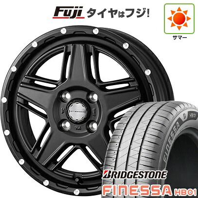 【新品 軽自動車】N-BOX タント スペーシア 夏タイヤ ホイール4本セット 165/55R15 ブリヂストン フィネッサ HB01 WEDS ウェッズアドベンチャー マッドヴァンス 07 4.5J 15インチ(送料無料)