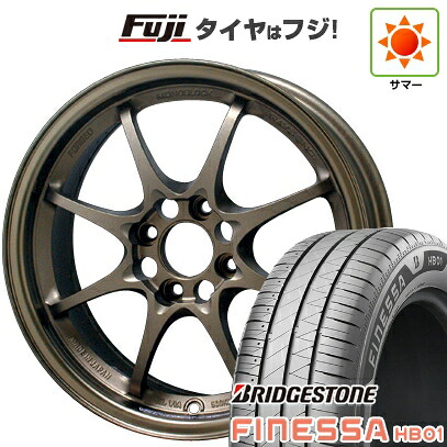 【新品 軽自動車】N-BOX タント スペーシア 夏タイヤ ホイール4本セット 165/55R15 ブリヂストン フィネッサ HB01 RAYS レイズ ボルクレーシング CE28N 5.5J 15インチ(送料無料)｜フジ スペシャルセレクション
