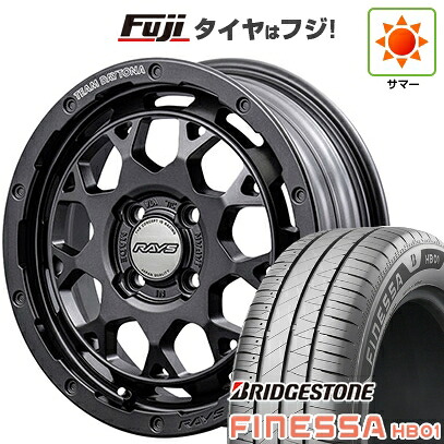 【新品 軽自動車】N-BOX タント スペーシア 夏タイヤ ホイール4本セット 165/55R15 ブリヂストン フィネッサ HB01 RAYS レイズ デイトナ M9+ SPEC-M 5J 15インチ(送料無料)