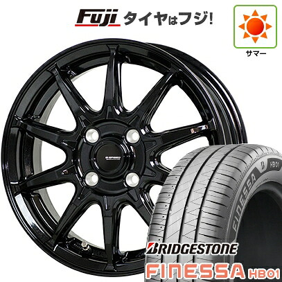 【新品 軽自動車】N-BOX タント スペーシア 夏タイヤ ホイール4本セット 165/55R15 ブリヂストン フィネッサ HB01 ホットスタッフ ジースピード G-05 4.5J 15インチ(送料無料)