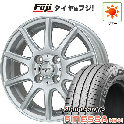【新品 軽自動車】N-BOX タント スペーシア 夏タイヤ ホイール4本セット 165/55R15 ブリヂストン フィネッサ HB01 ビッグウエイ BWT-541 4.5J 15インチ(送料無料)