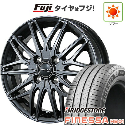 【新品 軽自動車】N-BOX タント スペーシア 夏タイヤ ホイール4本セット 165/55R15 ブリヂストン フィネッサ HB01 トピー シビラ NEXT W45 4.5J 15インチ(送料無料)