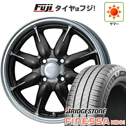 【新品 軽自動車】N-BOX タント スペーシア 夏タイヤ ホイール4本セット 165/55R15 ブリヂストン フィネッサ HB01 ENKEI エンケイ all オールワン 5J 15インチ(送料無料)