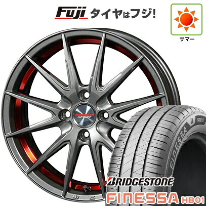 【新品 軽自動車】N-BOX タント スペーシア 夏タイヤ ホイール4本セット 165/55R15 ブリヂストン フィネッサ HB01 モンスタースポーツ VX12S 5J 15インチ(送料無料)