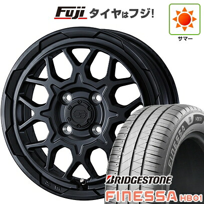 【新品 軽自動車】N-BOX タント スペーシア 夏タイヤ ホイール4本セット 165/55R15 ブリヂストン フィネッサ HB01 WEDS ウェッズアドベンチャー スタットベルク2 4.5J 15インチ(送料無料)｜フジ スペシャルセレクション