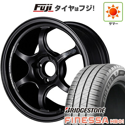 【新品 軽自動車】N-BOX タント スペーシア 夏タイヤ ホイール4本セット 165/55R15 ブリヂストン フィネッサ HB01 ヨコハマ アドバンレーシング RG-D2 5J 15インチ(送料無料)